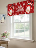 Vandarllin Red Merry Christmas Valance Curtains - Image 5
