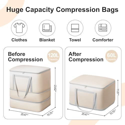 Comforter Storage Bag - 120L Bedding Storage Bags - Image 2