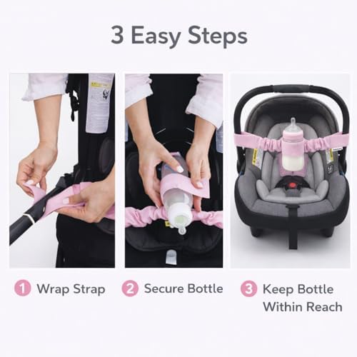 Baby Bottle Strap for Stroller, Car Seat & High Chair, Adjustable Baby Bottle - Image 2