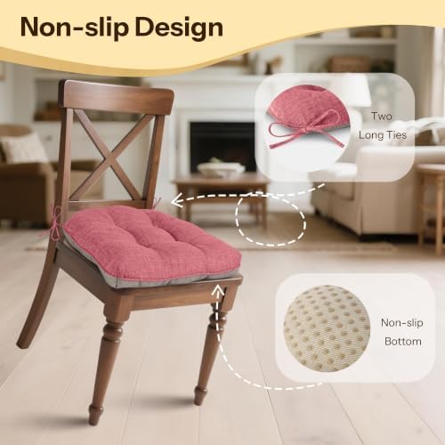 Chair Cushions for Dining Chairs Set of 4 - Image 3