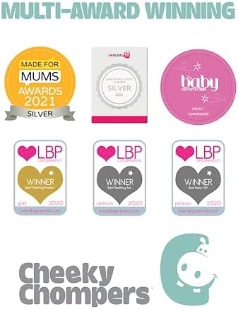 Cheeky Chompers Neckerchew Teething Bib, 2-in-1 Bandana Style Bib w/Food Grade - Image 6