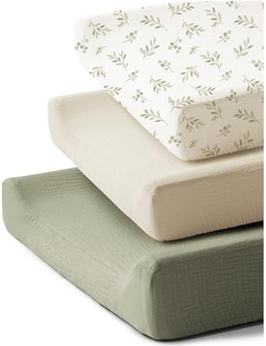 3 Pack Muslin Changing Pad Covers by Coreeky