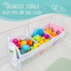 Comfylife Large Bath Toy Organizer – 3 Compartment Bath Toy Holder - Image 6