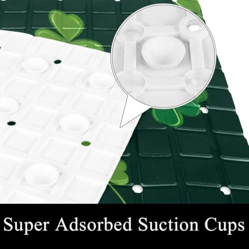 Shower Mat Non Slip, Clovers Pattern Anti Slip Bath Mat - Image 3