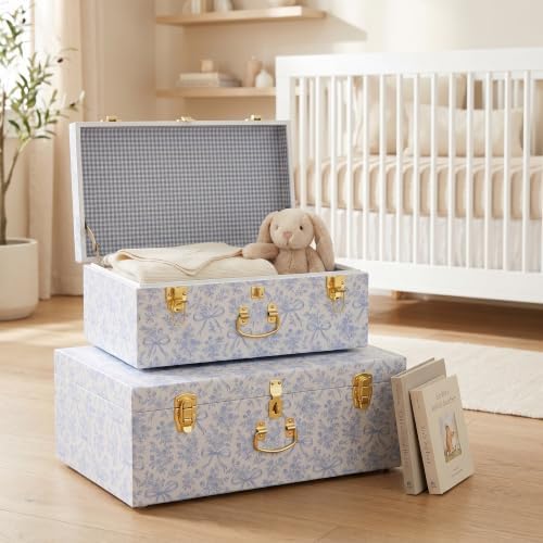 Rool Floral Decorative Storage Trunk Set of 2 - Image 3