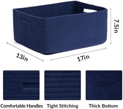MiniArk Large Storage Baskets for Organizing, Baby Nursery, Toy Bins Box - Image 2