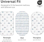 Muslin Bassinet Sheets 2 Pack, Universal Cotton Fitted Baby Mattress Sheet - Image 4