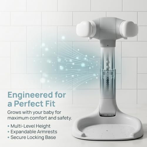 Baby Bath Stand, Adjustable Toddler Shower Support Seat - Image 3