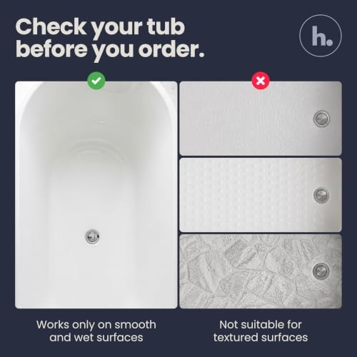 homerella Bathtub Mat Non Slip 35x16 Shower Mat Non Slip Anti Mold BPA Free - Image 3