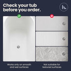homerella Bathtub Mat Non Slip 35x16 Shower Mat Non Slip Anti Mold BPA Free - Image 3
