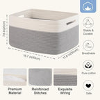 4 Pack Storage Baskets for Organizing, Woven Baskets for Shelves - Image 2