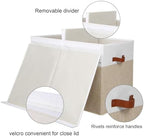 Large Toy Storage Box with Lid, Toy Chest Bin Boxes Basket with Dividers - Image 3