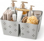 GVY Portable Plastic Shower Caddy, Large Capacity Shower Basket by GVY
