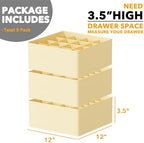 SpaceAid Sock Drawer Organizer Divider 3 Pack, 64 Cell Dresser Closet Nursery - Image 4