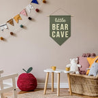 Little Bear Cave Wall Hanging Banner, Sage Green Room Decor - Image 3