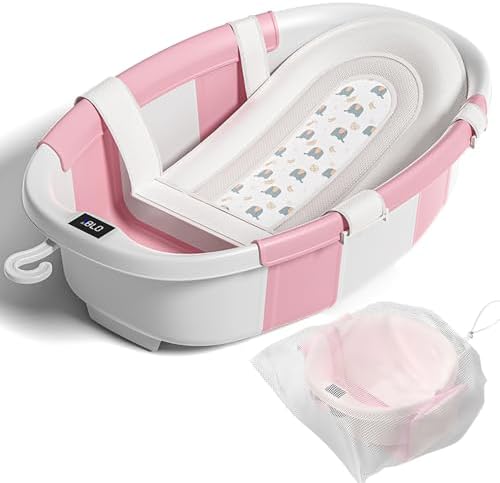Collapsible Baby Bathtub with Soft Cushion and Thermometer, Newborn to Toddler by Unknown