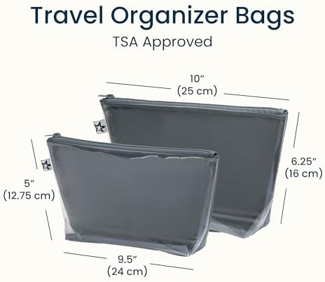 Tiny Twinkle Diaper Bag Organizing Pouches | 2 Pack Mess-Proof Travel Organizer - Image 4