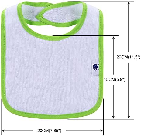 12 Pack Terry Drool Cotton Bibs, Unisex Baby Bibs - Image 2