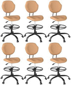 Drafting Chair with Back Support, Tall Desk Rolling Stool by Nusetx