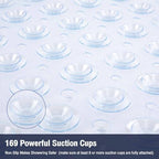 Square Shower Mat Bathtub Mat Tub Bath Mat Non Slip Clear 21"x21" - Image 4