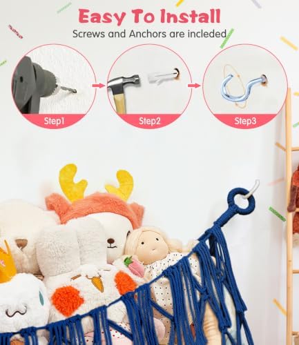 Stuffed Animal Net Hammock, Save Space Eliminate Clutter - Image 5