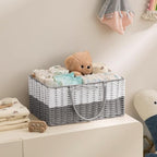 HBlife Large Baby Diaper Caddy Organizer, Paper Rope Storage Baskets Nursery Bin - Image 3