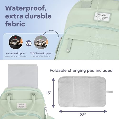 RUVALINO Diaper Bag Backpack-Multifunction Baby Travel Bag - Image 6