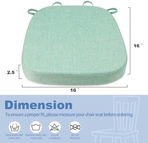 BUYUE Thickened 2.5" Friendly Woven Fabric Dining Chair Cushion, U-Shape High - Image 3