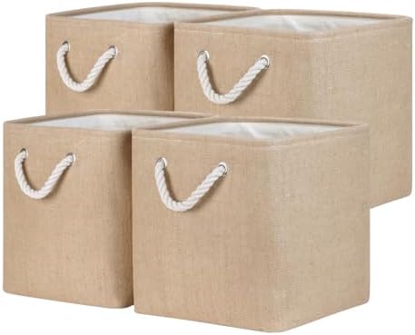 Temary Fabric Baskets 12 Inch Storage Cubes Basket, Clothes Baskets by TEMARY