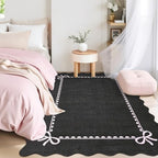 GarveeHome Scalloped Bow Rug 3x5 Washable Rug - Image 3