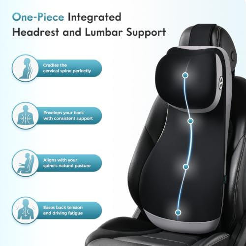 FLORICH Upgraded Car Seat Lumbar Support Pillow and Adjustable Headrest - Image 2