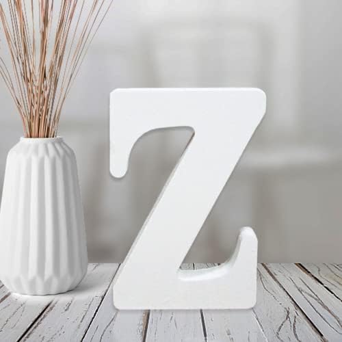AOCEAN 4 Inch White Wood Letters Unfinished Wood Letter by AOCEAN