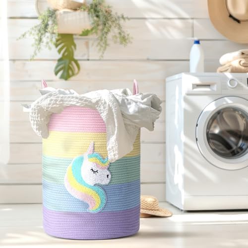 LemonRoad Laundry Hamper Large Cotton Rope Storage Basket - Image 4