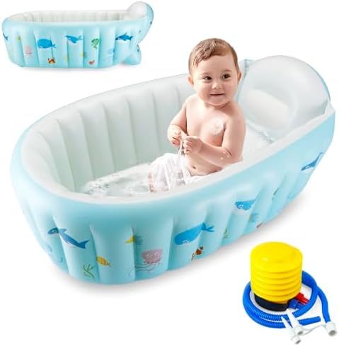 PandaEar Inflatable Baby Bathtub, Portable Travel Bath Tub by PandaEar