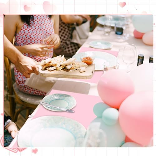 Fullhawl 60 Pcs Pink Paper Placemats, Disposable Rectangular Table Setting Mats - Image 6