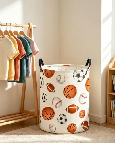 ESSME Kids Laundry Basket, Boys Hamper Collapsible Canvas Waterproof Storage Bin - Image 3