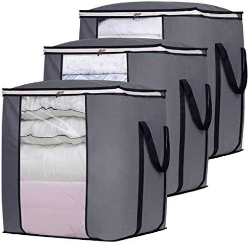 SLEEPING LAMB 120L Oversized Blanket Storage Bags Sturdy Fabric Clothes Storage by SLEEPINGLAMB