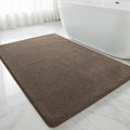 Polyester Bathroom Rug 40"x60" Brown, Large Soft Shaggy Bath Mat by Kildoss