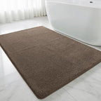 Polyester Bathroom Rug 40"x60" Brown, Large Soft Shaggy Bath Mat by Kildoss