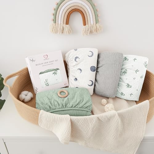 Bearmoss Muslin Crib Sheets - Image 5