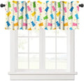 Dessert Valances Curtain Colorful Gummy Bears Candies Pattern Window Treatment by Unknown