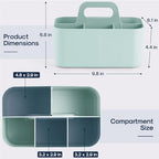Multiuse Caddy Organizer with Handle, Portable Divided Plastic Tote Bin - Image 5