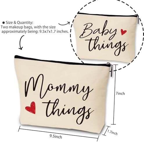 Mommy and Baby Matching Pouch Set, Mommy Things and Baby Things Bags, Gifts - Image 2