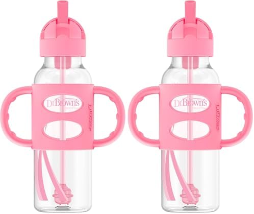 Dr. Brown's Milestones Narrow Sippy Straw Bottle, Spill-Proof by Unknown