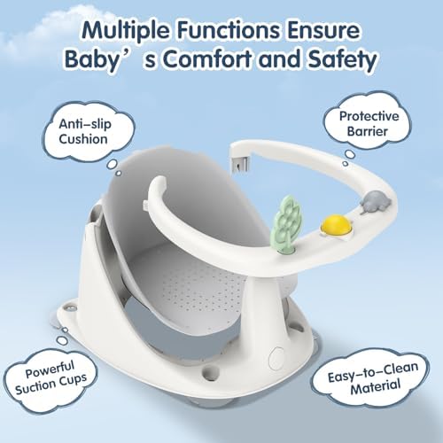 Baby Bath Seat for Babies 6 Months & Up, Non-Slip Bath Seats for Babies Sitting - Image 2