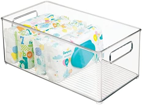 mDesign Plastic Deep Bin Organizer Caddy Container w/ Handles by mDesign