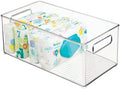mDesign Plastic Deep Bin Organizer Caddy Container w/ Handles by mDesign