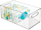 mDesign Plastic Deep Bin Organizer Caddy Container w/ Handles by mDesign