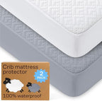 Niagara Crib 2 Pack 100% Waterproof Mattress Protector, Soft Breathable Crib by NiagaraSleepSolution