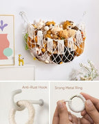 Boho Stuffed Animal Hammock, Falt Wall or Corner Hanging - Image 2